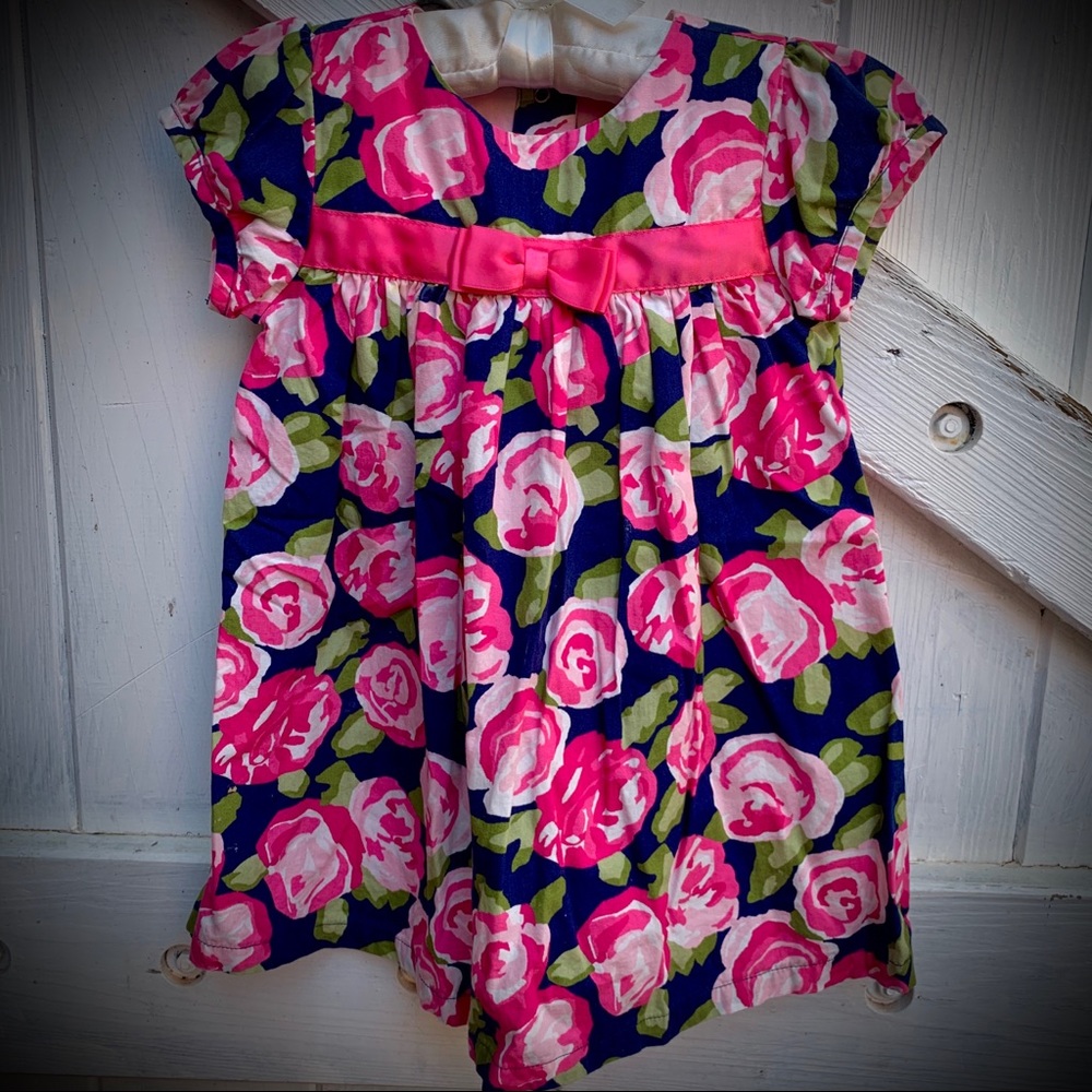 Gymboree Blue & Pink Floral Dress 18-24 month